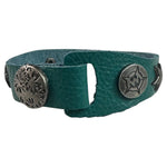 Custom Chop Shop Accessory Wornstar Custom Leather Bracelet - Teal Leather - WSCWB25-001