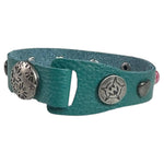 Custom Chop Shop Accessory Wornstar Custom Leather Bracelet - Teal Leather - WSCWB25-003