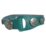 Custom Chop Shop Accessory Wornstar Custom Leather Bracelet - Teal Leather - WSCWB25-004