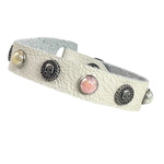 Custom Chop Shop Accessory Wornstar Custom Leather Bracelet - White Leather - WSCWB25-001
