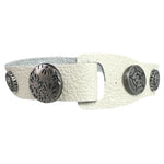 Custom Chop Shop Accessory Wornstar Custom Leather Bracelet - White Leather - WSCWB25-002