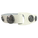 Custom Chop Shop Accessory Wornstar Custom Leather Bracelet - White Leather - WSCWB25-002