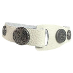 Custom Chop Shop Accessory Wornstar Custom Leather Bracelet - White Leather - WSCWB25-003