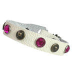 Custom Chop Shop Accessory Wornstar Custom Leather Bracelet - White Leather - WSCWB25-006