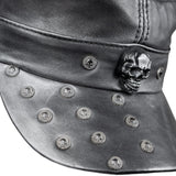 Custom Chop Shop Accessory Wornstar Custom Leather Hat - Studded Black - One of a Kind - 04