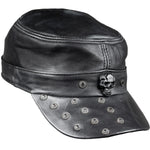 Custom Chop Shop Accessory Wornstar Custom Leather Hat - Studded Black - One of a Kind - 04