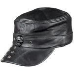 Custom Chop Shop Accessory Wornstar Custom Leather Hat - Studded Black - One of a Kind - 04