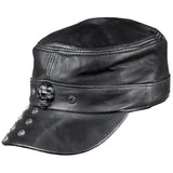 Custom Chop Shop Accessory Wornstar Custom Leather Hat - Studded Black - One of a Kind - 04