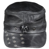 Custom Chop Shop Accessory Wornstar Custom Leather Hat - Studded Black - One of a Kind - 04