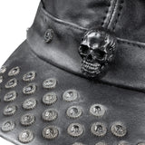 Custom Chop Shop Accessory Wornstar Custom Leather Hat - Studded Black - One of a Kind