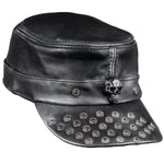Custom Chop Shop Accessory Wornstar Custom Leather Hat - Studded Black - One of a Kind
