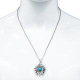 Custom Chop Shop Accessory Wornstar Custom Necklace - Blue Stone Sun Charm - Ready to Ship