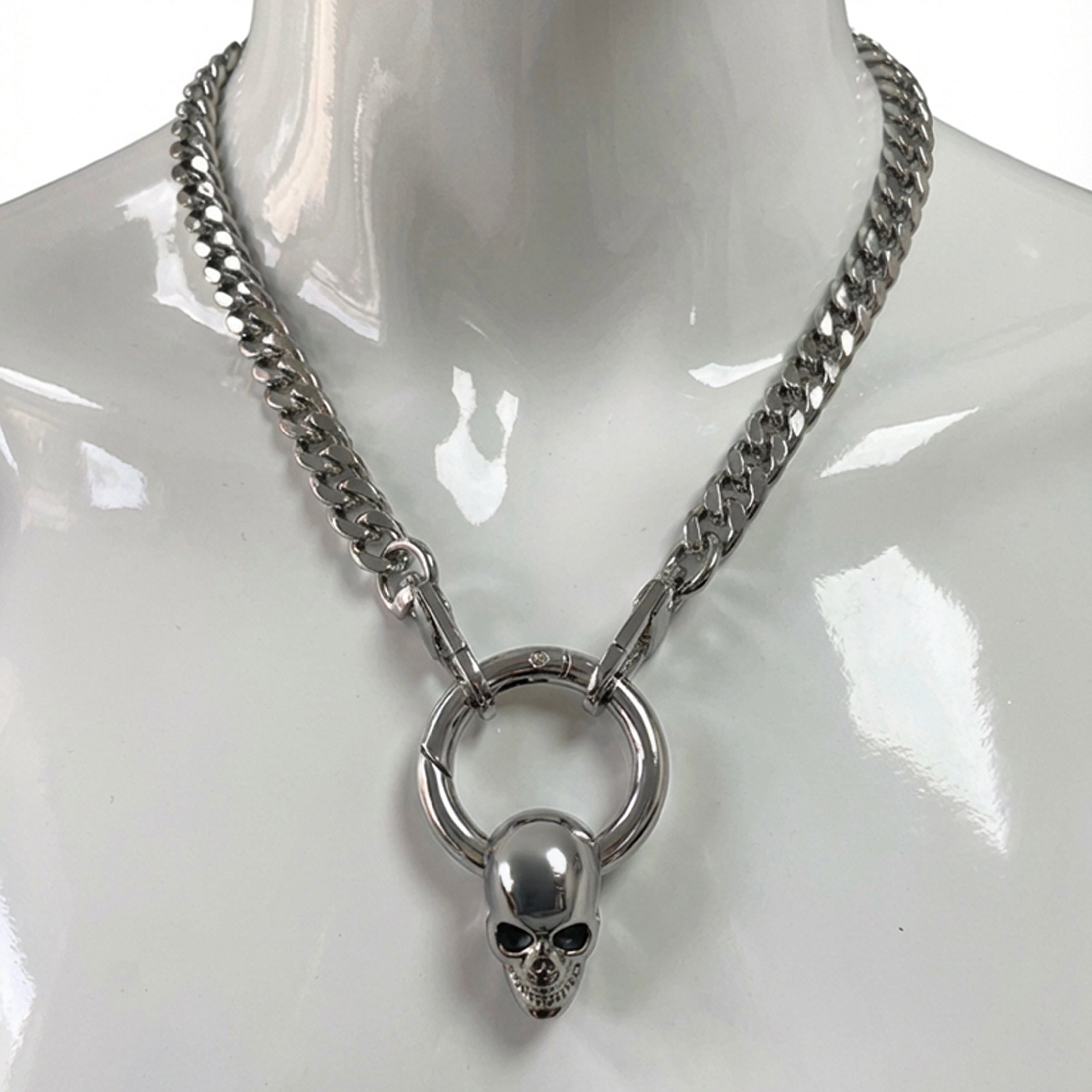 Custom Chop Shop Accessory 24" Wornstar Custom Necklace Chain - Skull Charm