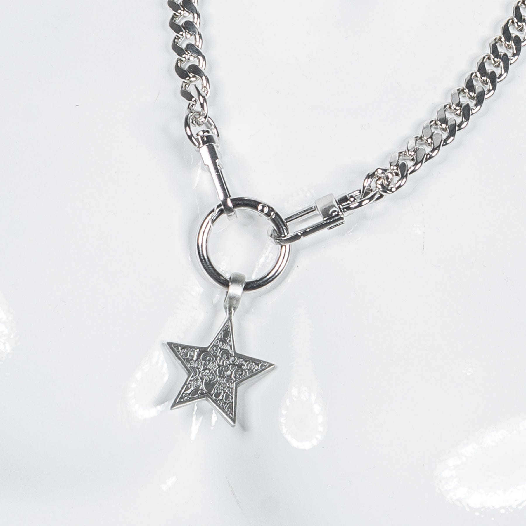 Custom Chop Shop Accessory Wornstar Custom Necklace Chain - Star with Skulls