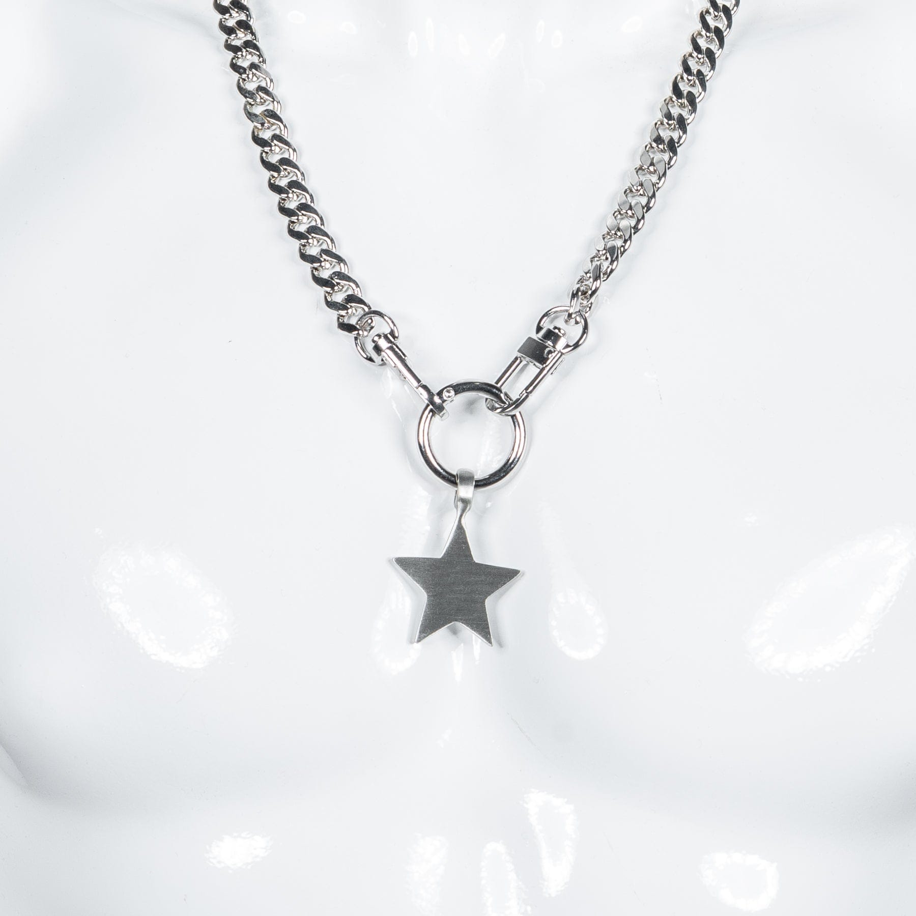Custom Chop Shop Accessory Wornstar Custom Necklace Chain - Star with Skulls
