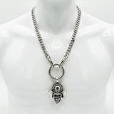 Custom Chop Shop Accessory Wornstar Custom Necklace Chain With Cowboy Skull