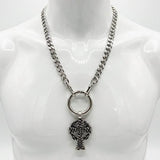 Custom Chop Shop Accessory Wornstar Custom Necklace Chain With Cross and Skulls