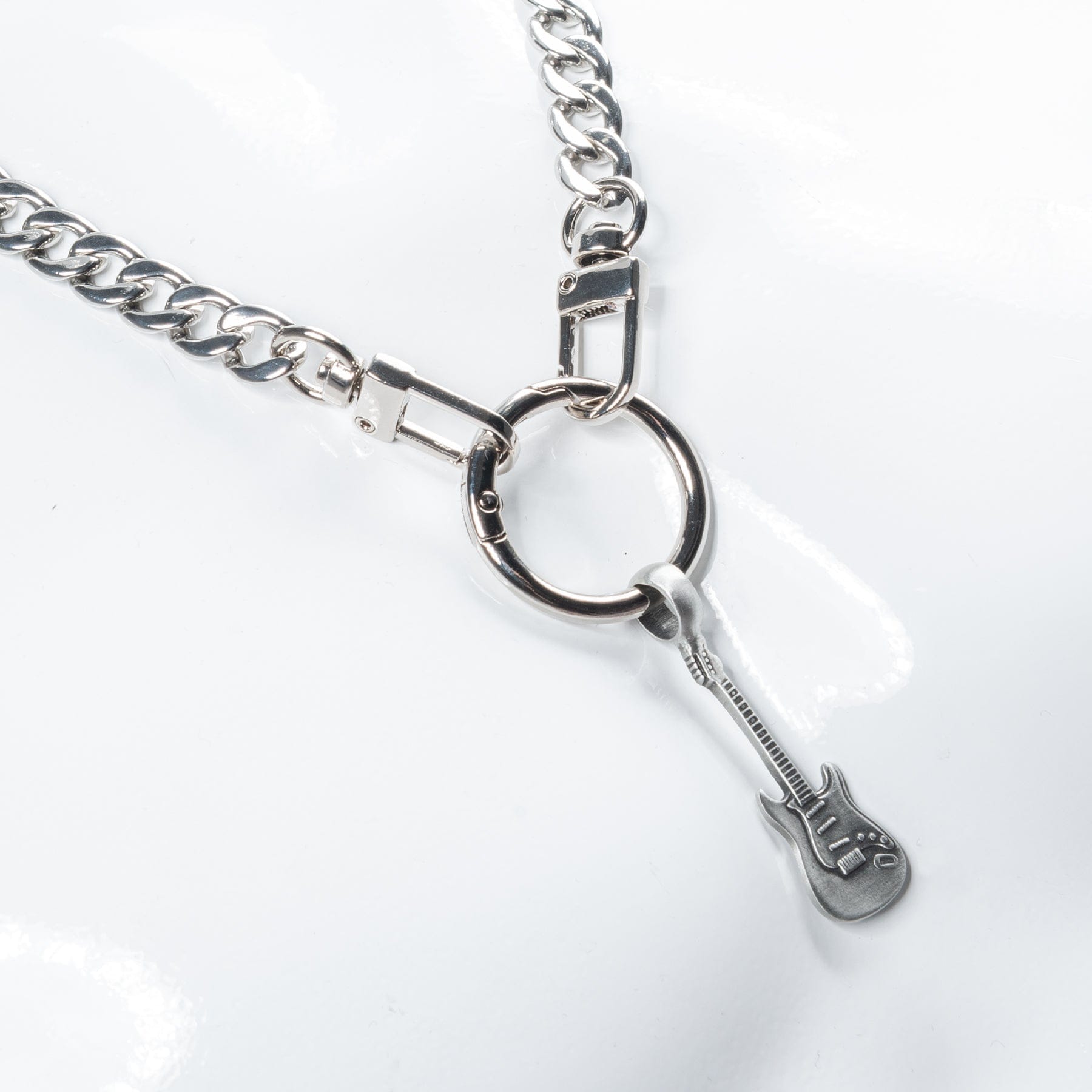 Custom Chop Shop Accessory Wornstar Custom Necklace Chain With Metal Guitar Charm