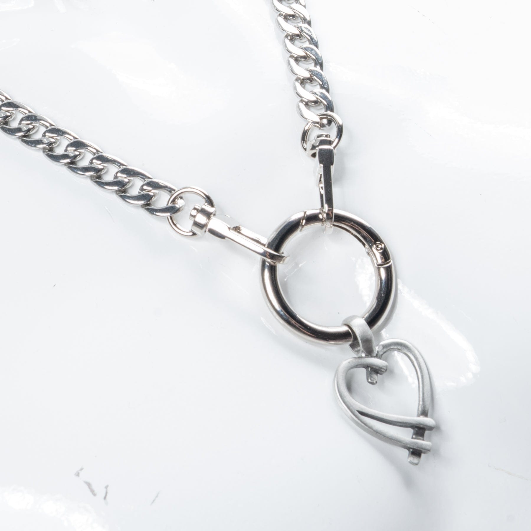 Custom Chop Shop Accessory Wornstar Custom Necklace Chain With Metal Heart Charm