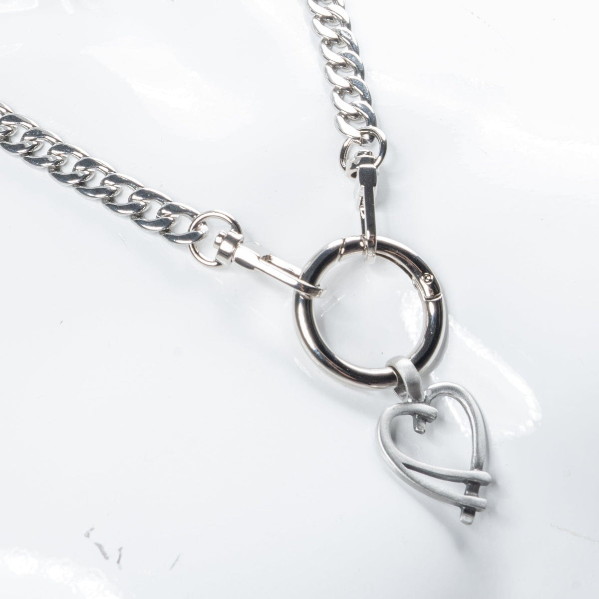 Custom Chop Shop Accessory Wornstar Custom Necklace Chain With Metal Heart Charm