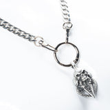 Custom Chop Shop Accessory Wornstar Custom Necklace Chain With Metal Skull Dagger Charm