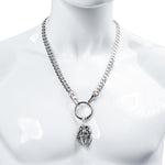 Custom Chop Shop Accessory Wornstar Custom Necklace Chain With Metal Skull Dagger Charm