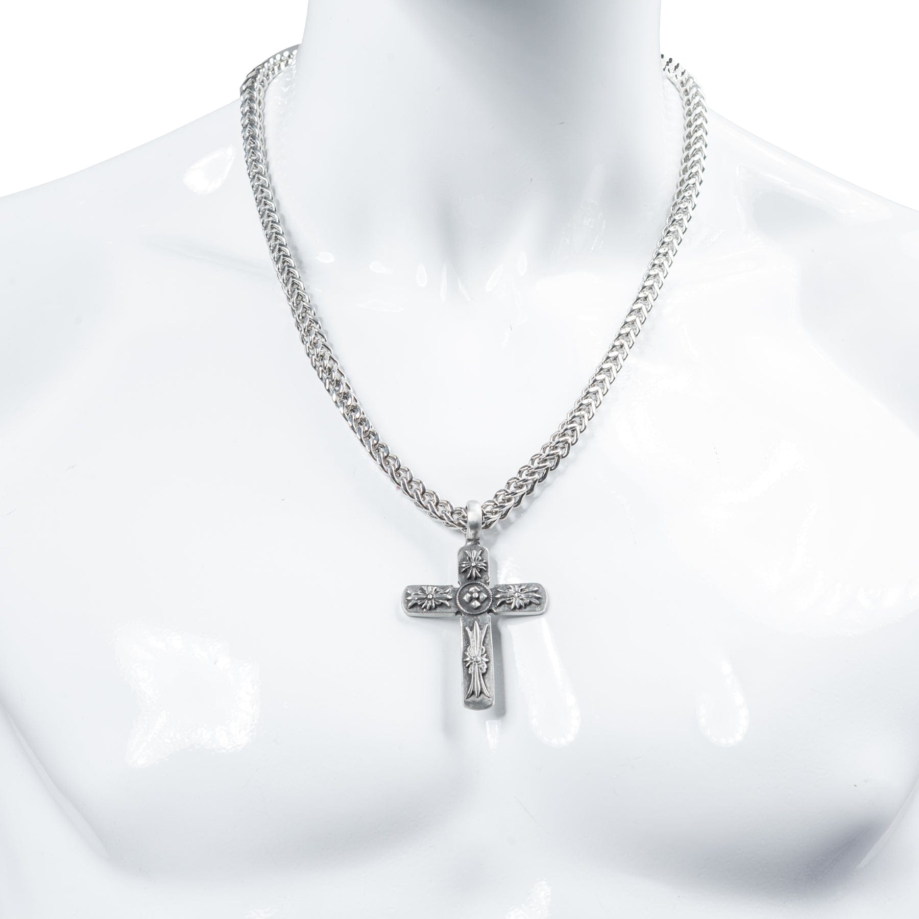 Custom Chop Shop Accessory Wornstar Custom Necklace Chain With Wheat Cross