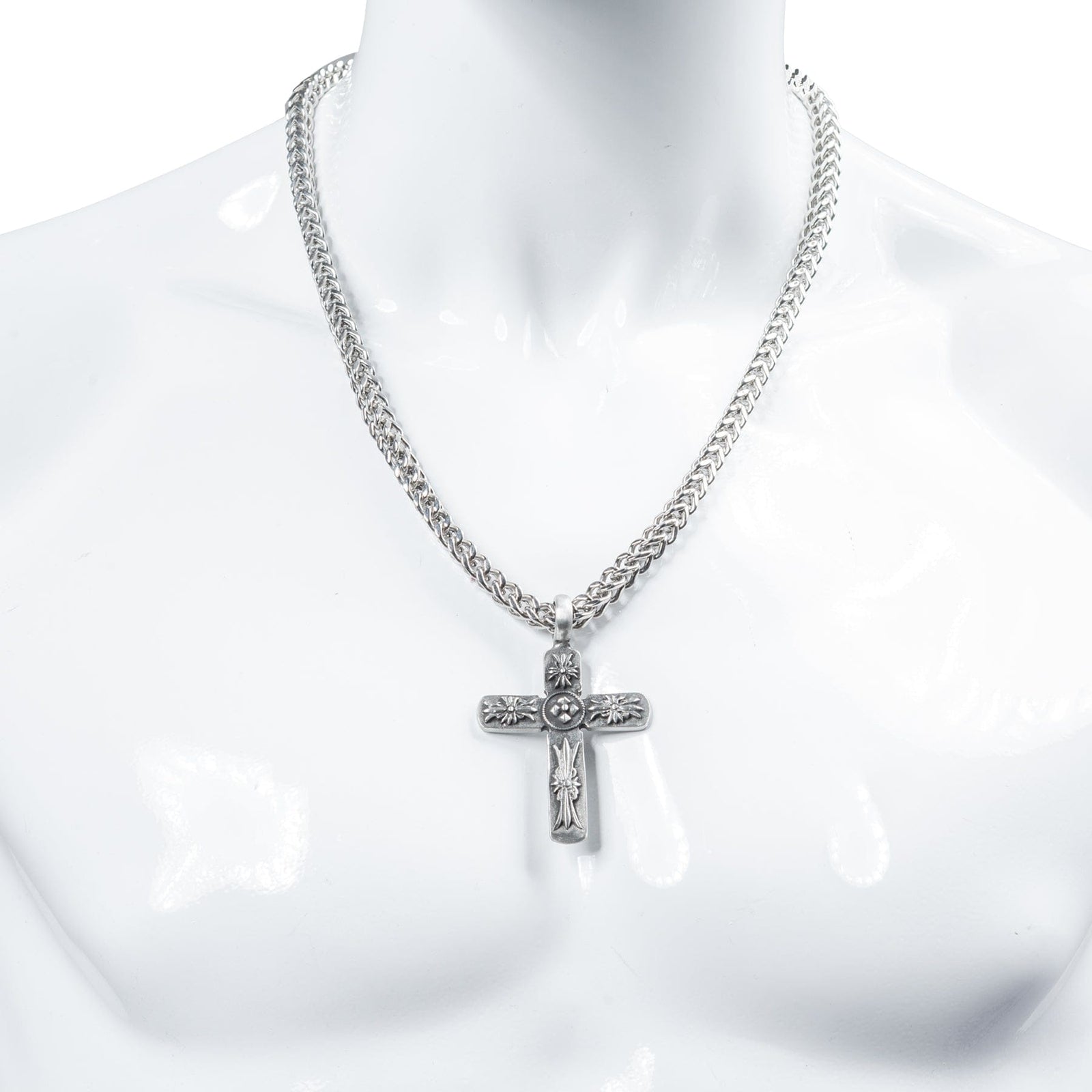 Custom Chop Shop Accessory Wornstar Custom Necklace Chain With Wheat Cross