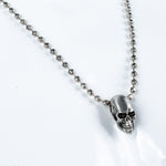 Custom Chop Shop Accessory Wornstar Custom Necklace - Metal Skull on Faceted Ball Chain - Ready to Ship