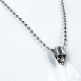 Custom Chop Shop Accessory Wornstar Custom Necklace - Metal Skull on Faceted Ball Chain - Ready to Ship