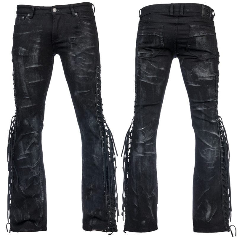 Custom Chop Shop Pants Wornstar Custom - Pants - Fringed - Smoke Washed