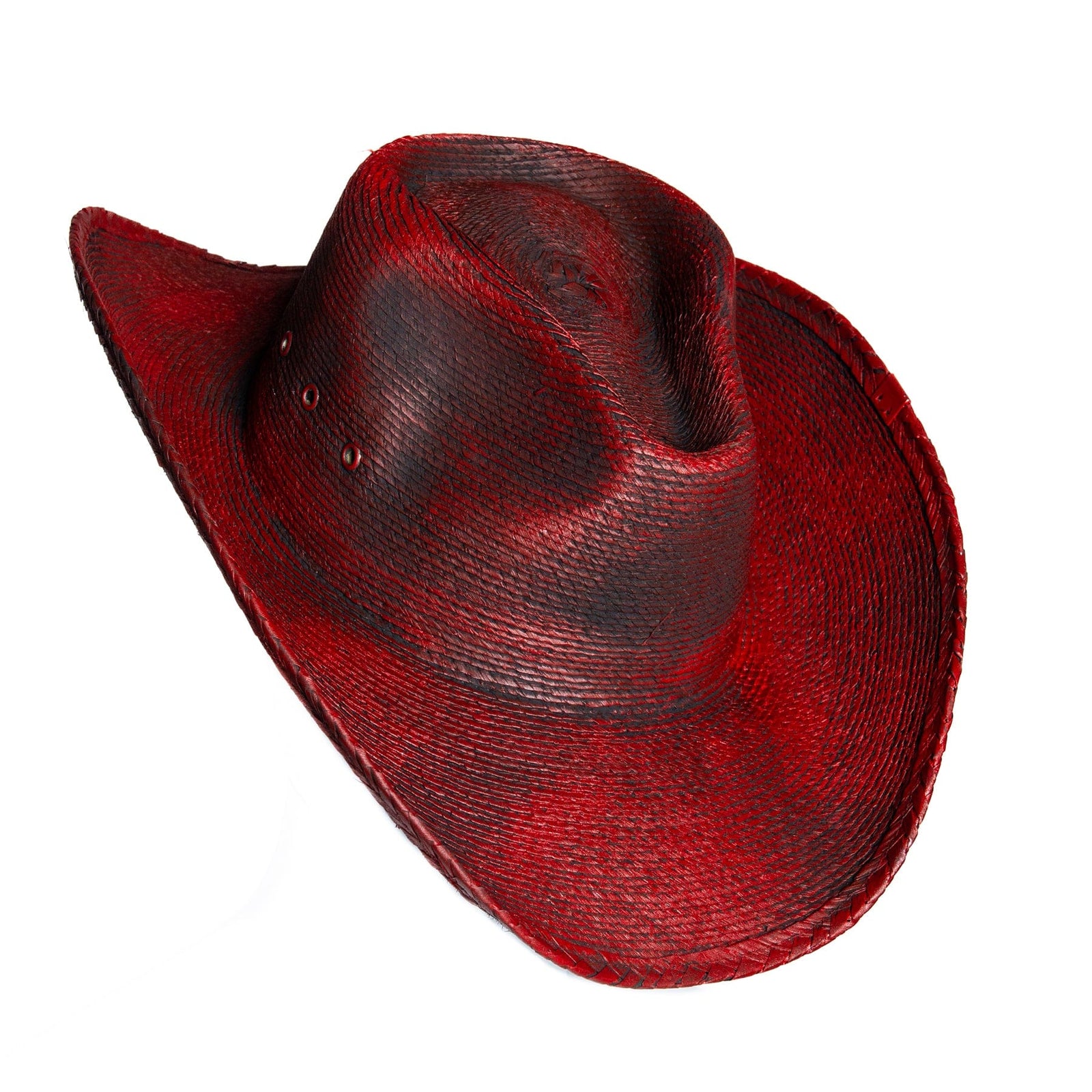 Custom Chop Shop Accessory Wornstar Custom Rocker Hat - Black Cherry Red