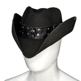 Custom Chop Shop Accessory Wornstar Custom Rocker Hat - Black Hat Band with Skull - Ready to ship