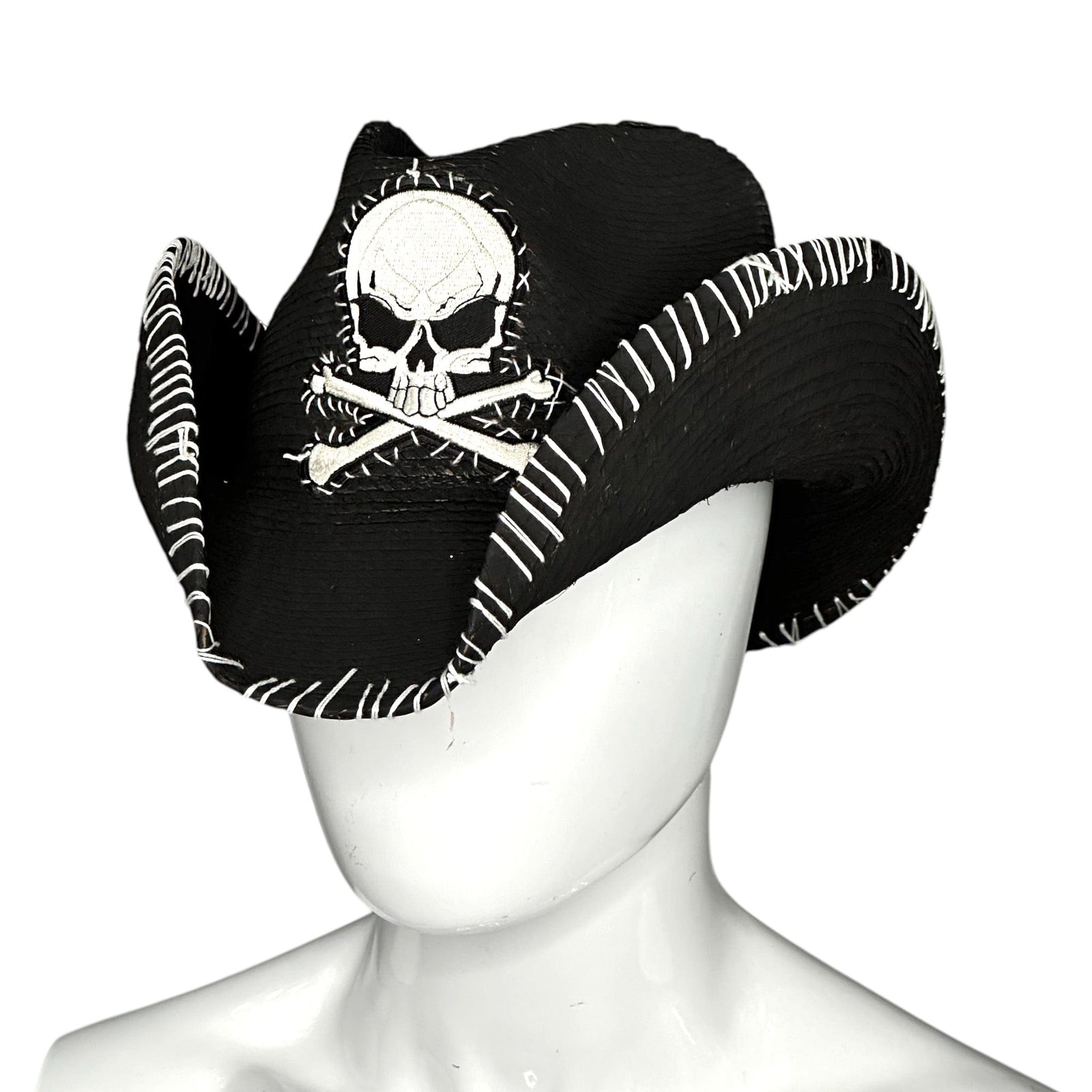 Custom Chop Shop Accessory Wornstar Custom Rocker Hat - Hand stitched Skull - Ready to ship