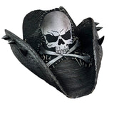 Custom Chop Shop Accessory Wornstar Custom Rocker Hat - Handstitched Skull with Spikes - Ready to Ship