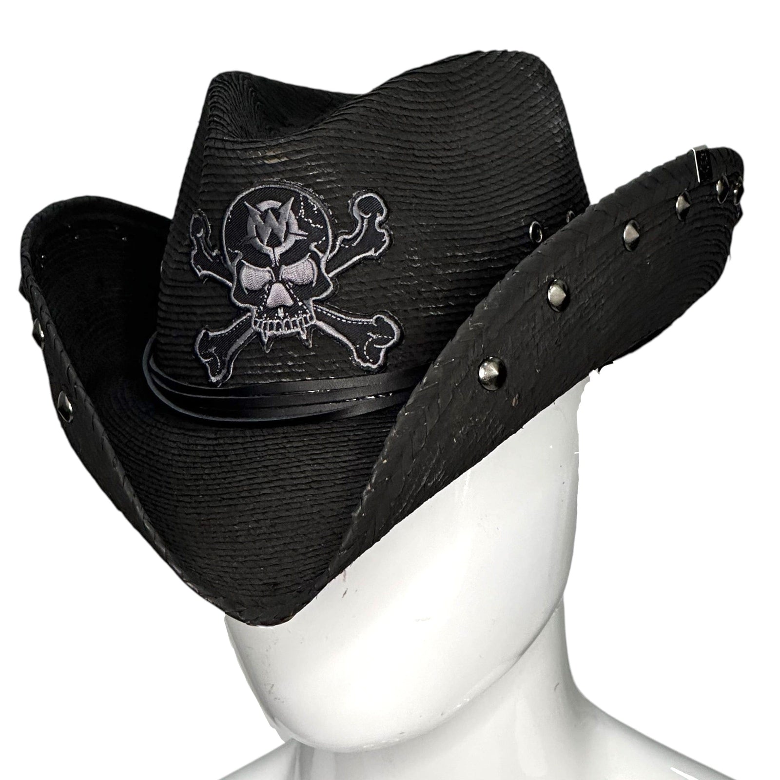 Custom Chop Shop Accessory Wornstar Custom Rocker Hat - Skull and Cross Bones Patch - Ready to ship