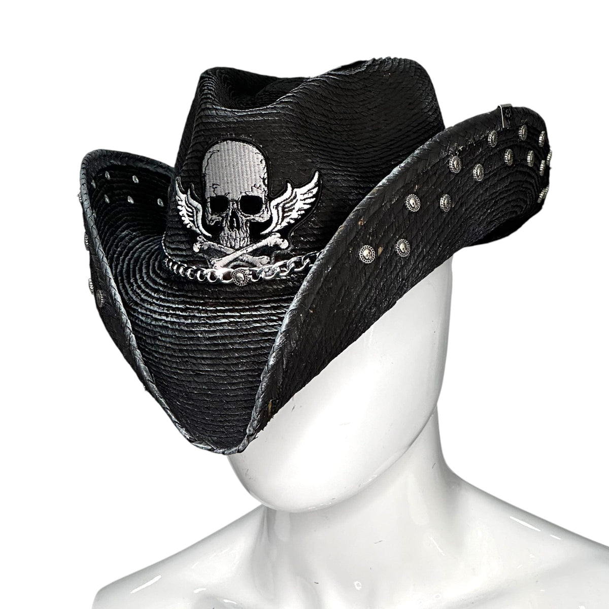 Custom Chop Shop Accessory Wornstar Custom Rocker Hat - Skull and Wings Patch - Ready to ship