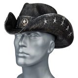 Custom Chop Shop Hat Wornstar Custom Rocker Hat - Starred Black