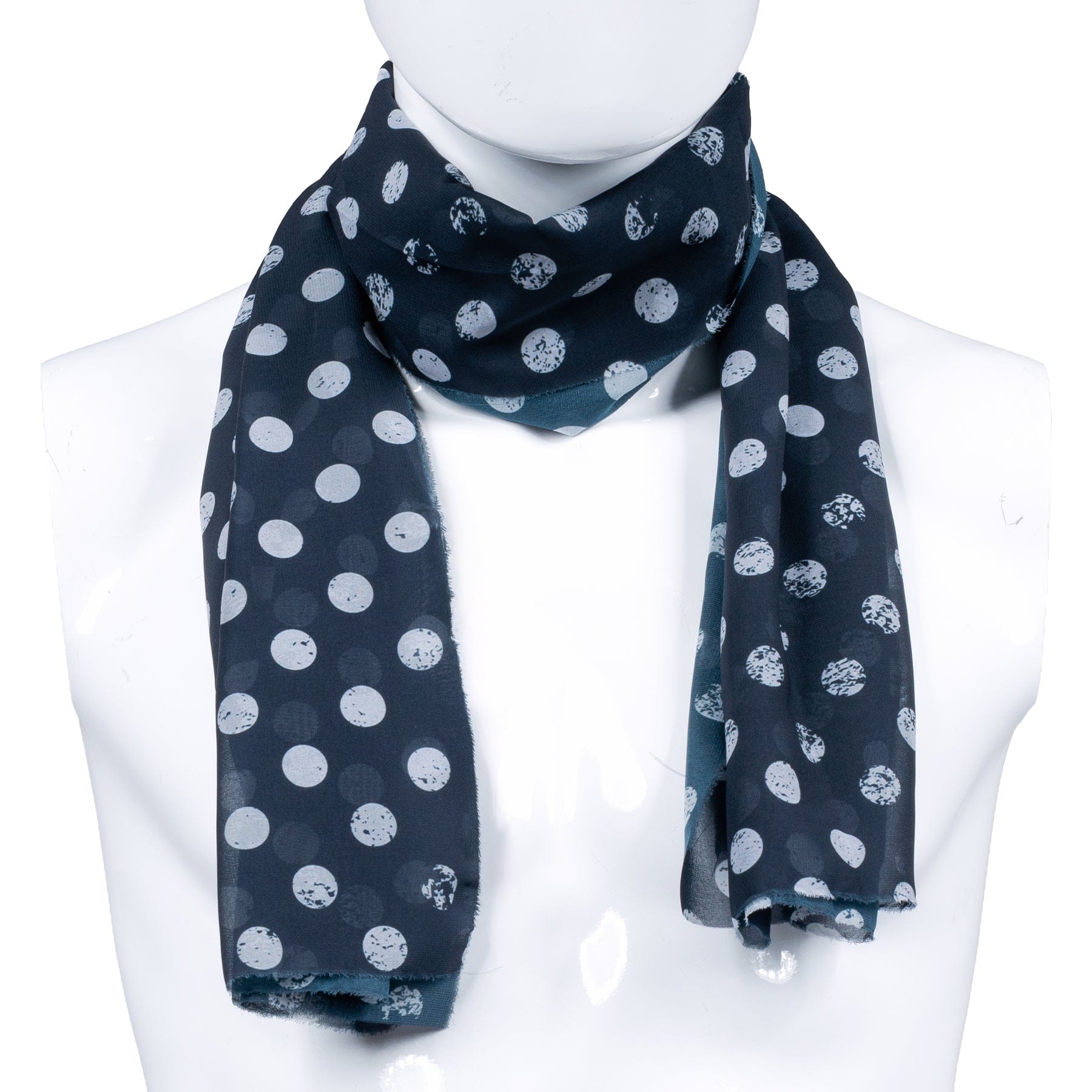 Custom Chop Shop Accessory Wornstar Custom Scarf - Black and White Dots