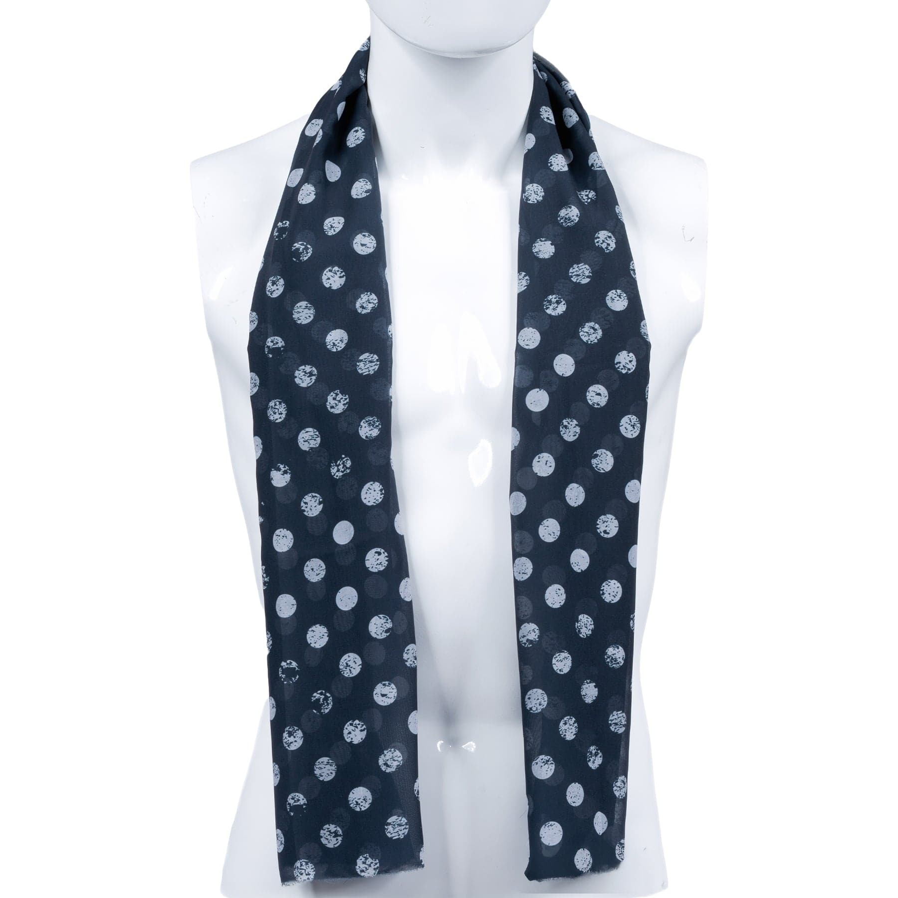 Custom Chop Shop Accessory Wornstar Custom Scarf - Black and White Dots