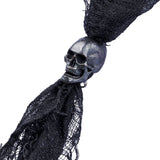 Custom Chop Shop Accessory Wornstar Custom Scarf - Black with Metal Skulls
