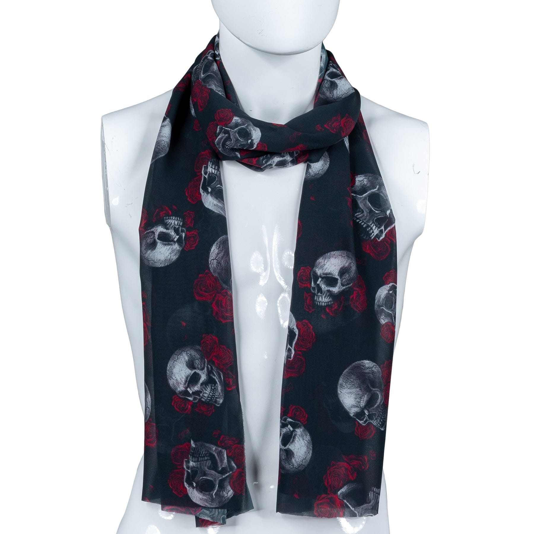 Custom Chop Shop Accessory Wornstar Custom Scarf - Skulls and Roses