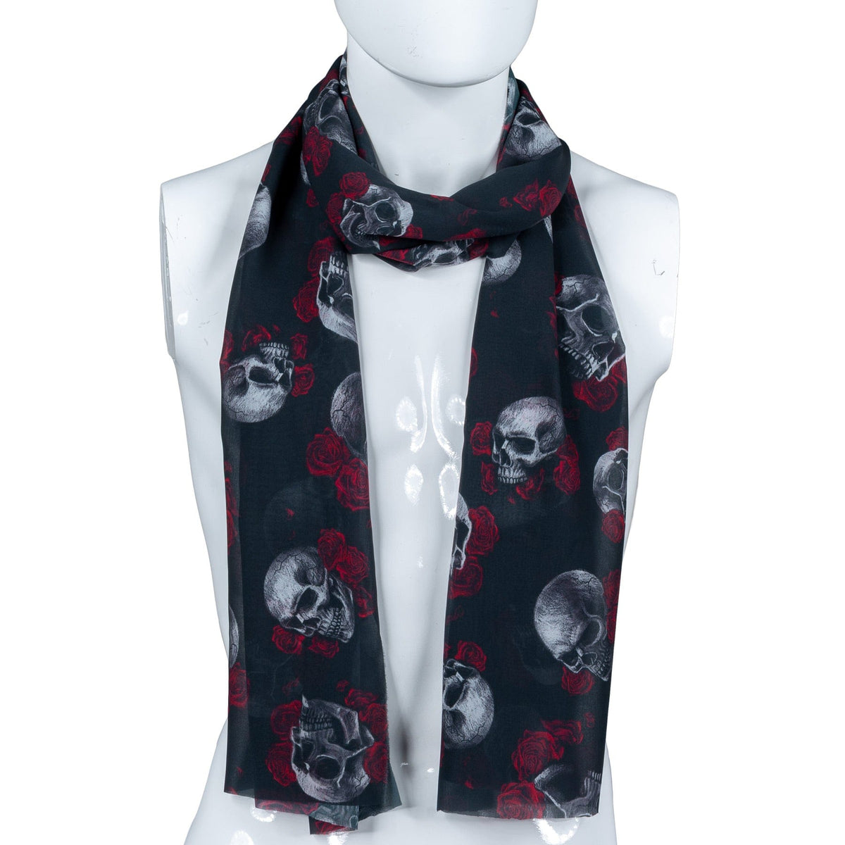 Custom Chop Shop Accessory Wornstar Custom Scarf - Skulls and Roses