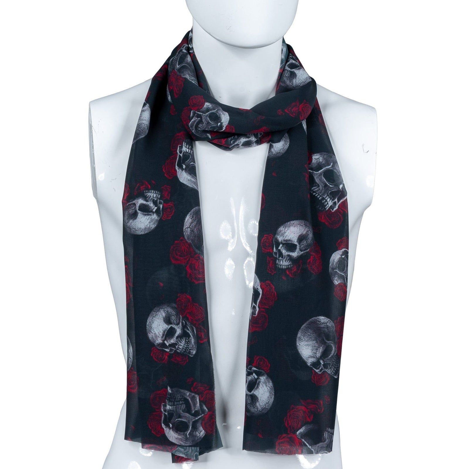 Custom Chop Shop Accessory Wornstar Custom Scarf - Skulls and Roses