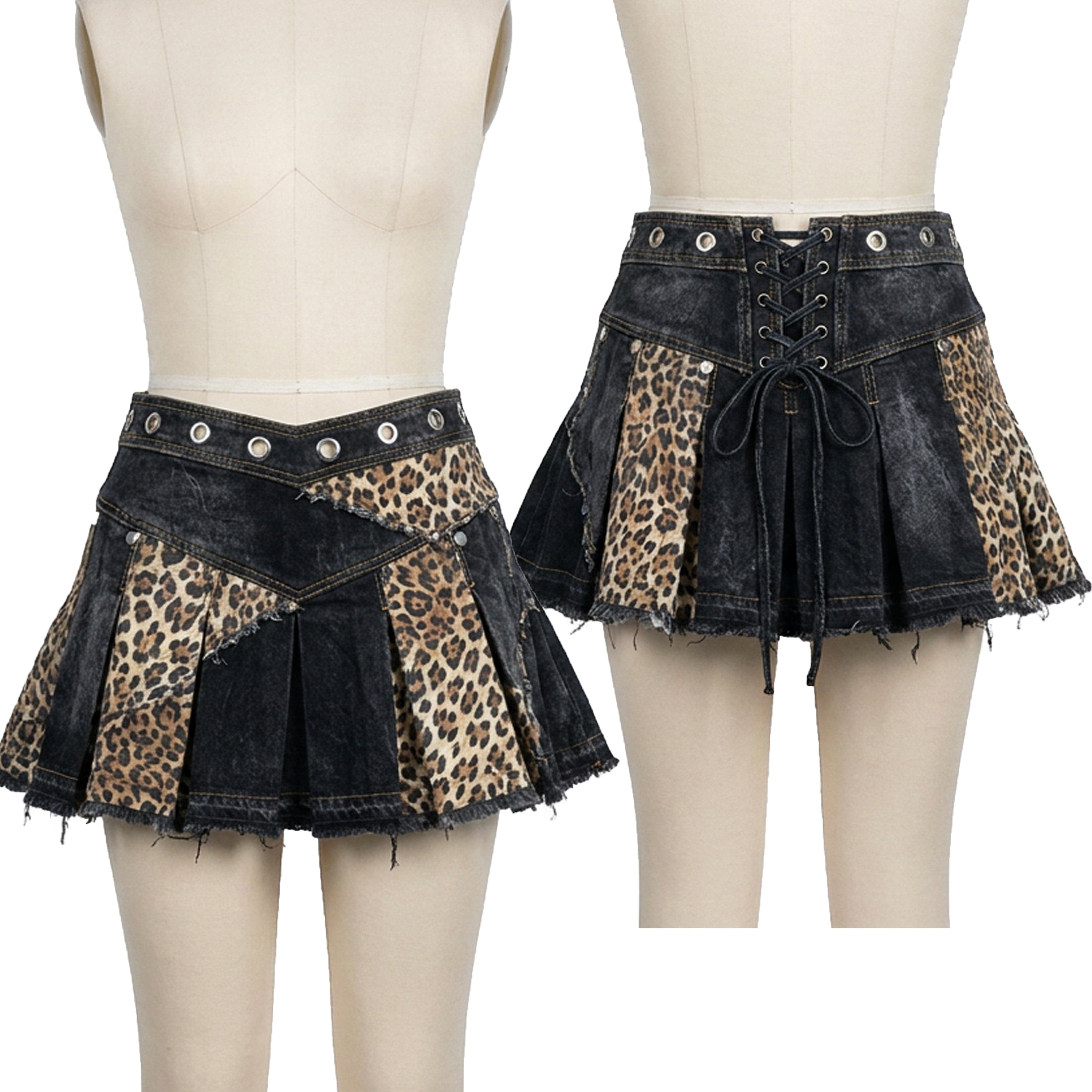 Custom Chop Shop Dress Wornstar Custom Skirt - Leopard - Pleated
