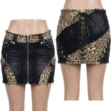 Custom Chop Shop Dress Wornstar Custom Skirt - Leopard - Zip Up