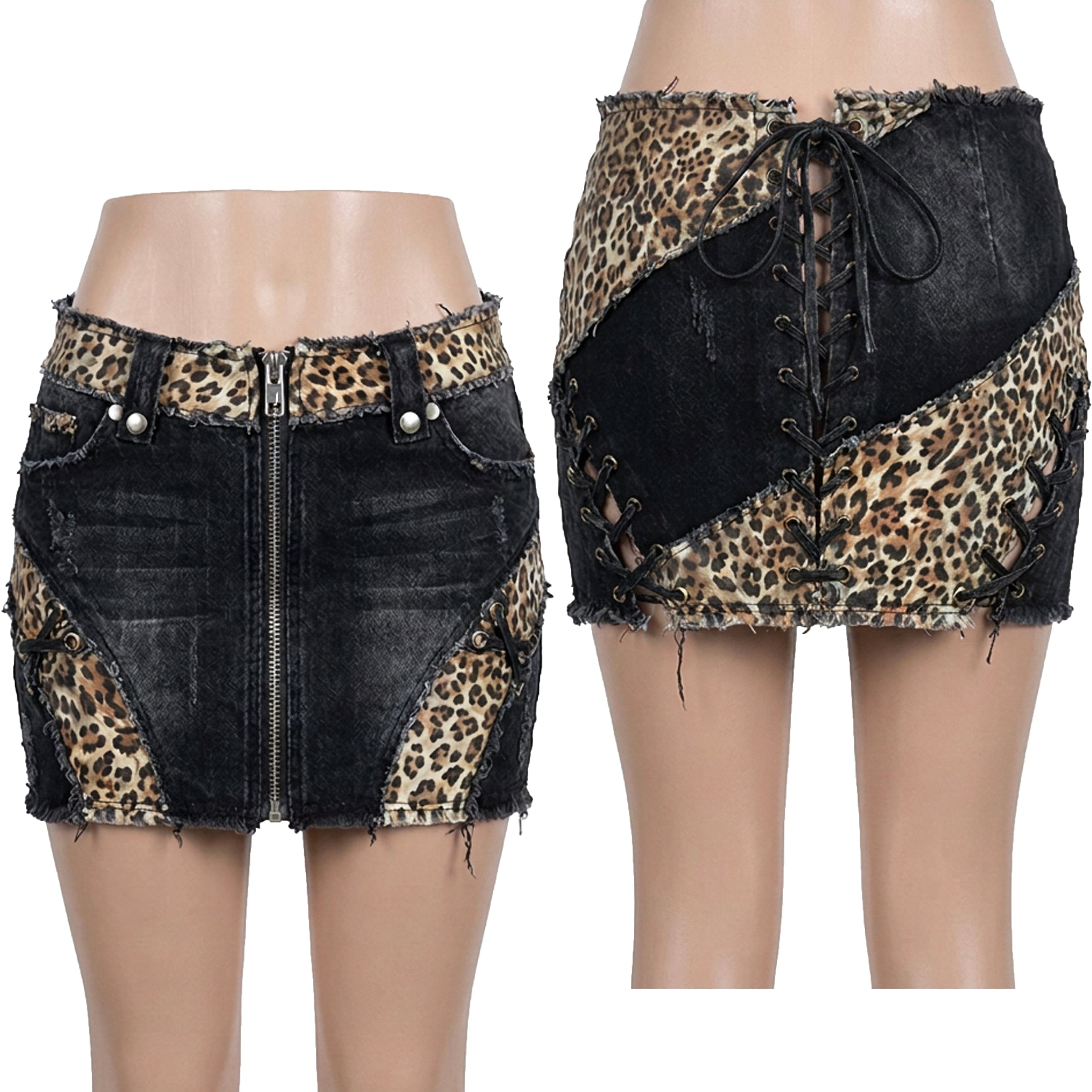Custom Chop Shop Dress Wornstar Custom Skirt - Leopard - Zip Up