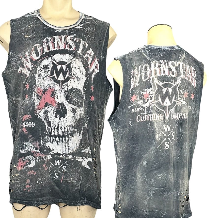 Custom Chop Shop T-Shirt Wornstar Custom - Sleeveless Cut Tee - Death Mechanic