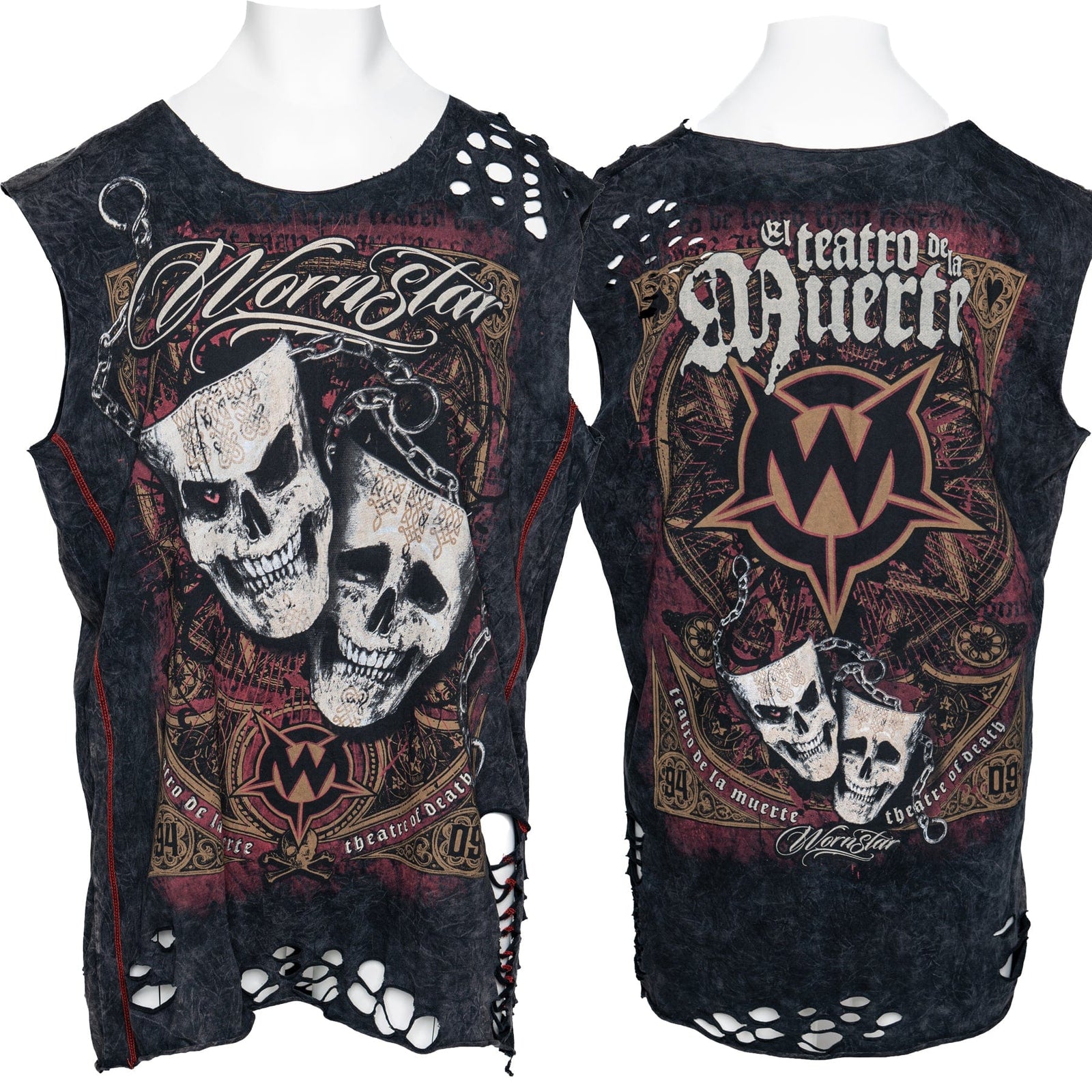 Custom Chop Shop T-Shirt Wornstar Custom - Sleeveless Cut Tee - Muerte - Ready to Ship - Large