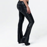 Custom Chop Shop Pants Wornstar Custom Studded Pants - Black Heart